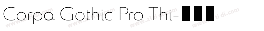 Corpa Gothic Pro Thi字体转换